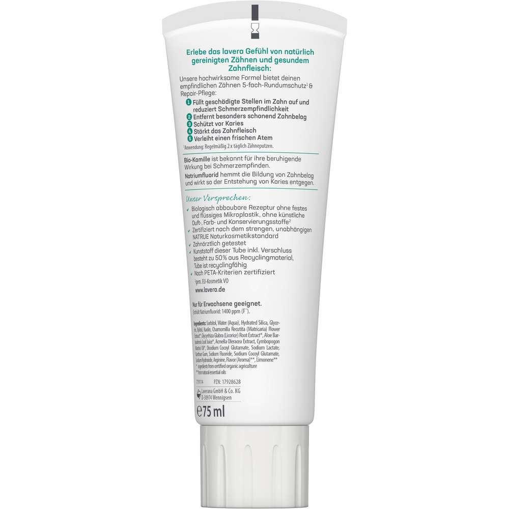 Produktabbildung lavera Zahncreme, Sensitive & Repair