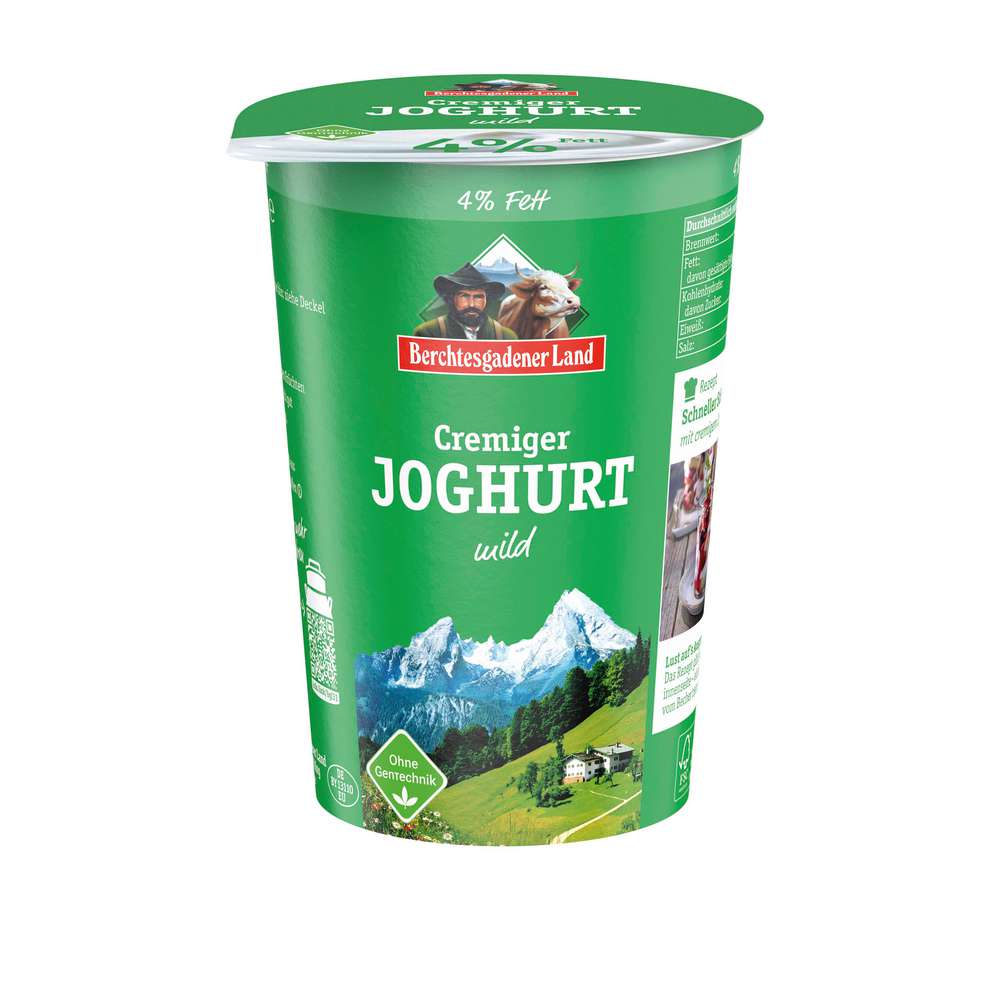 Produktabbildung Berchtesgadener Land Naturjoghurt mild 4% Fett