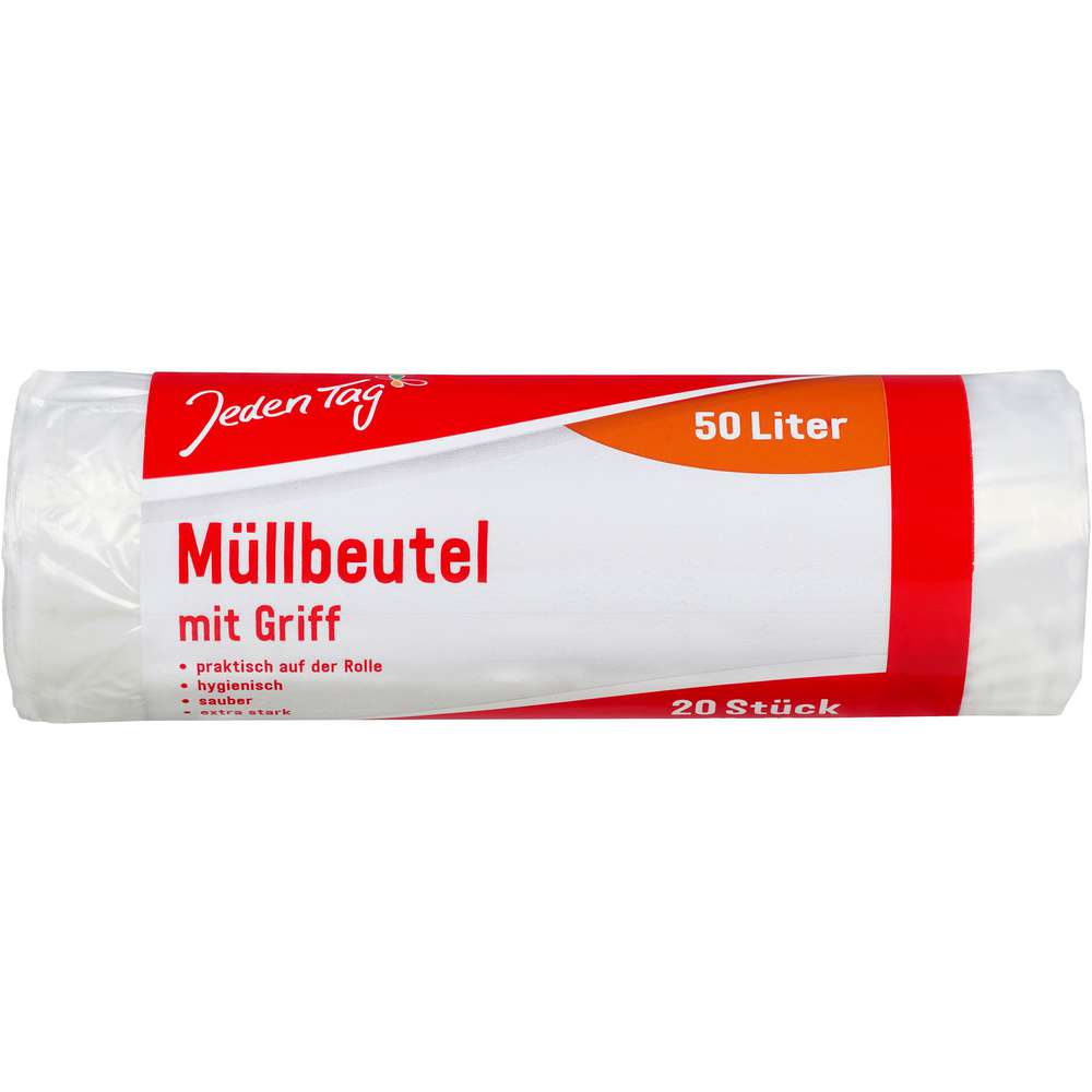 Produktabbildung Jeden Tag Müllbeutel mit Griff 50l