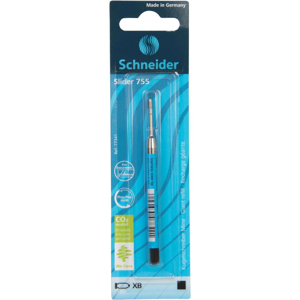 Produktabbildung Schneider Kugelschreiber Ersatzmine Slider 755 extra breit, schwarz