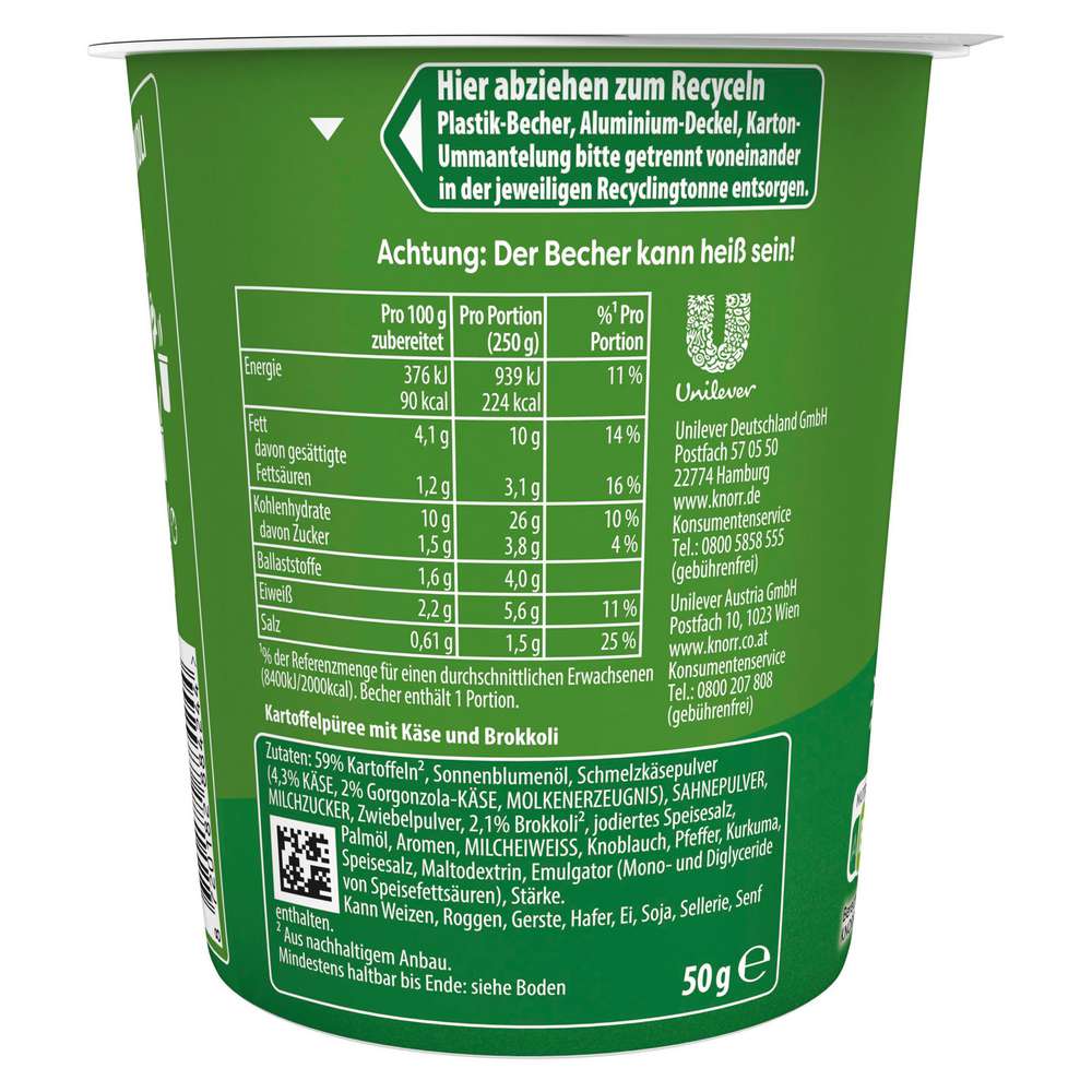 Produktabbildung Knorr Kartoffel Snack Käse-Broccoli