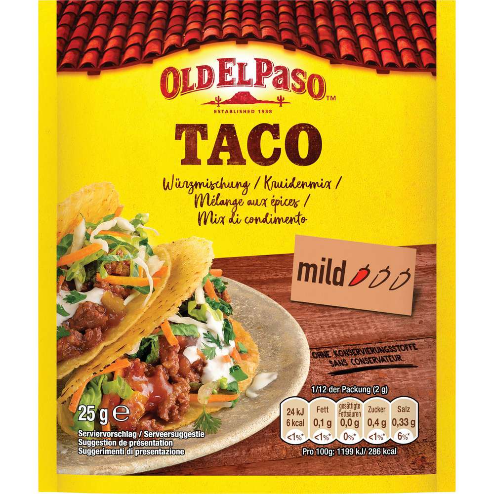 Produktabbildung Old el Paso Taco Würzmischung