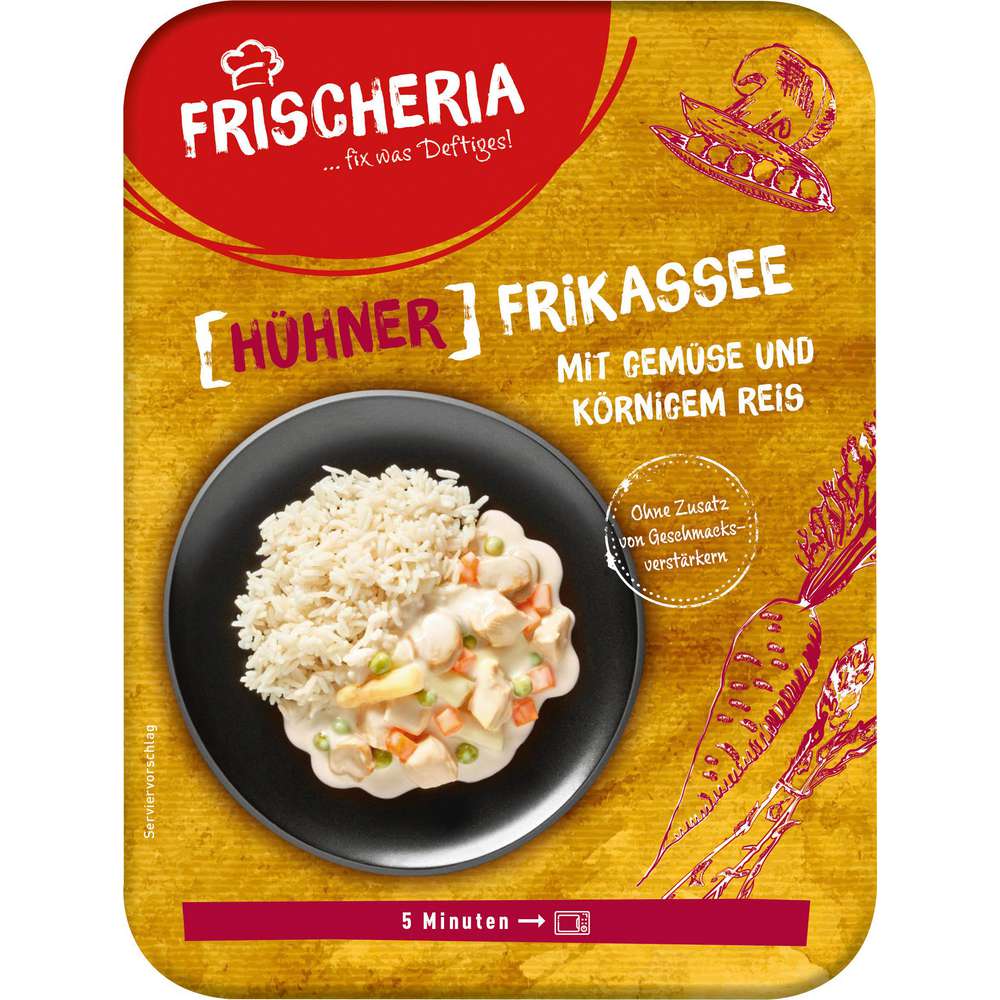Produktabbildung Frischeria Hühnerfrikassee mit Gemüse & körnigem Reis