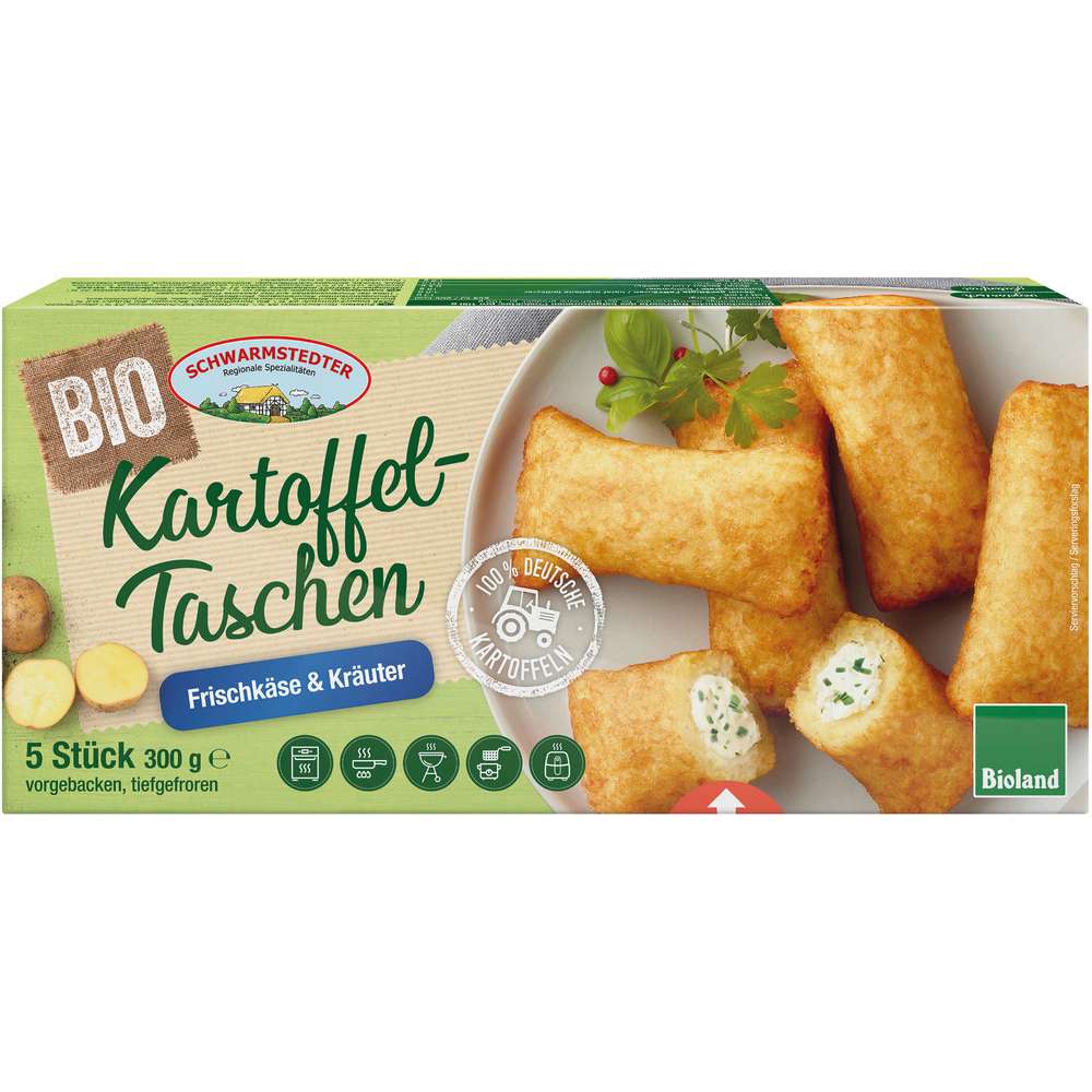 Produktabbildung Schwarmstedter Bio Kartoffeltaschen tiefgefroren