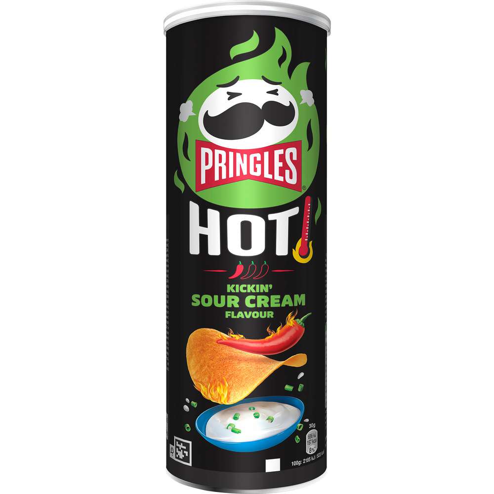 Produktabbildung Pringles Chips, Hot Kickin' Sour Cream 