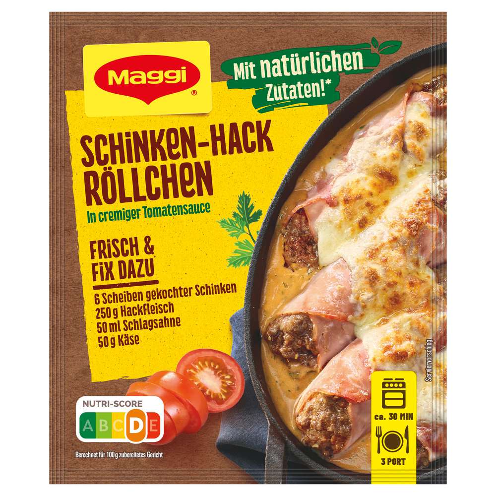Produktabbildung Maggi Gewürzmischung Fix, Schinken-Hack-Röllchen 100 % natürliche Zutaten