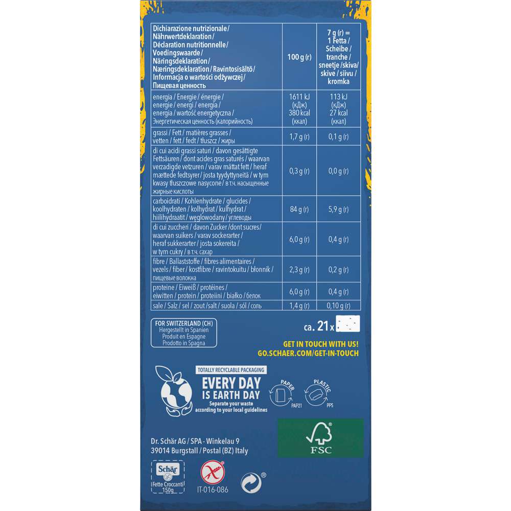 Produktabbildung Schär Knusperbrot, glutenfrei