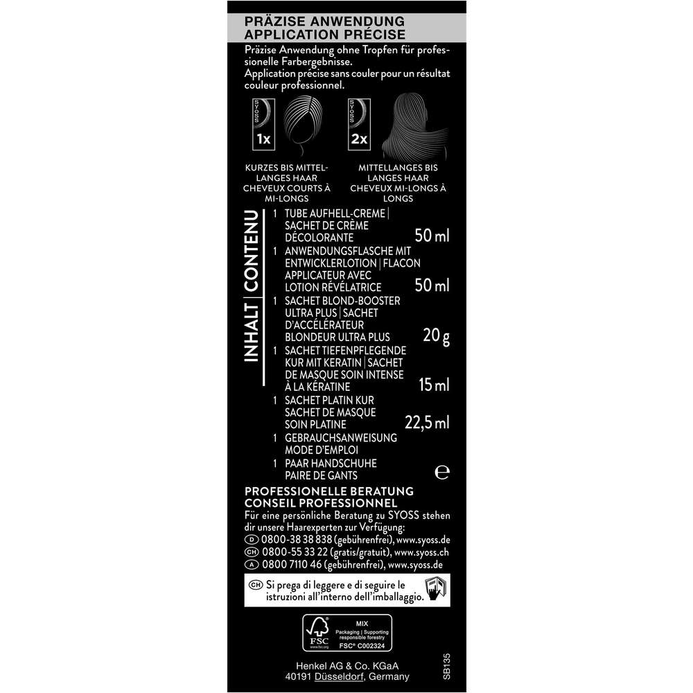 Produktabbildung Syoss Intensiv Aufheller 13_5 Platin