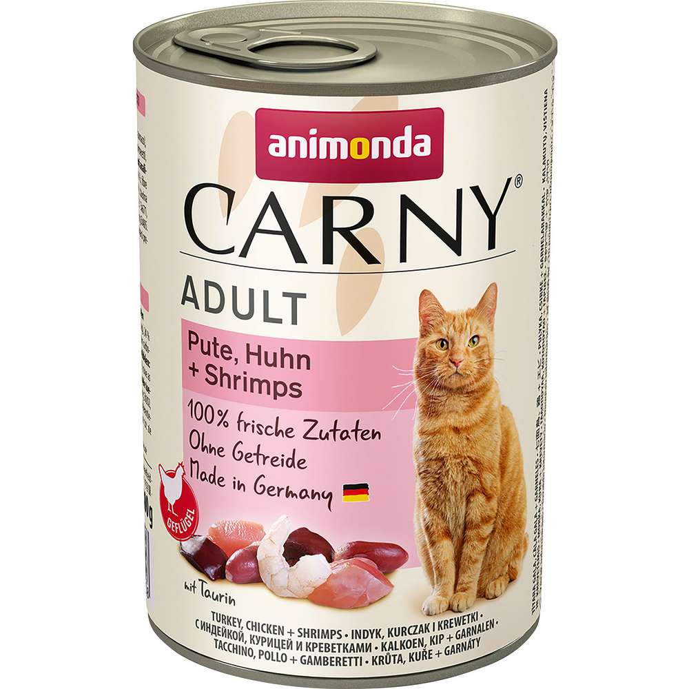 Produktabbildung animonda Katzen-Nassfutter Carny, Pute/Huhn/Shrimps