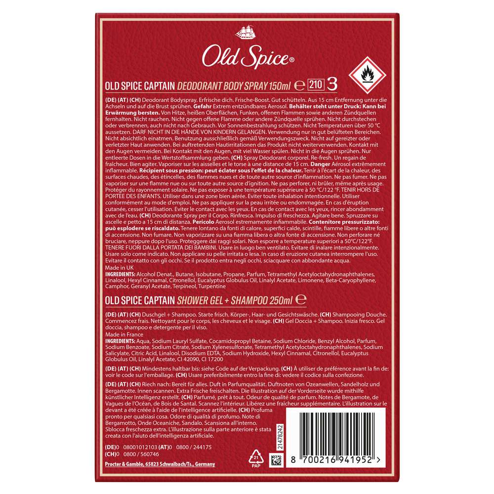 Produktabbildung Old Spice Geschenk-Set Gentlemen Captain