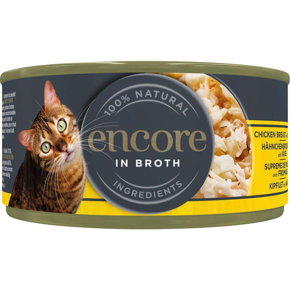 Produktabbildung Encore Katzen-Nassfutter, Hühnchenbrustfilet mit Käse