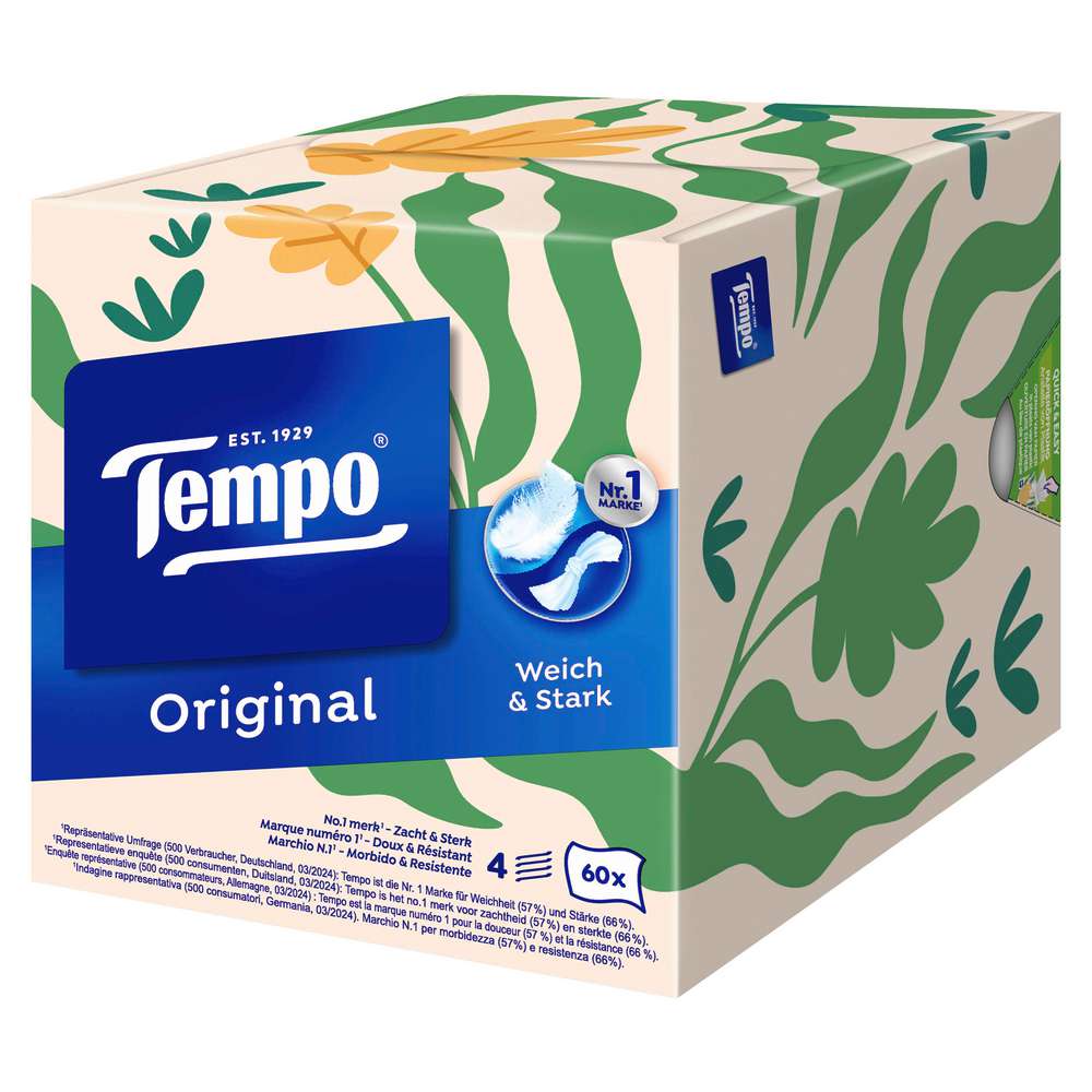 Produktabbildung Tempo Taschentücher, Würfelbox