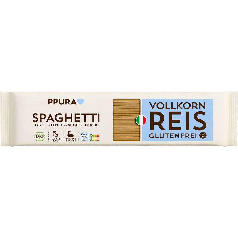 Produktabbildung PPURA Bio Spaghetti aus Vollkornreis, Glutenfrei