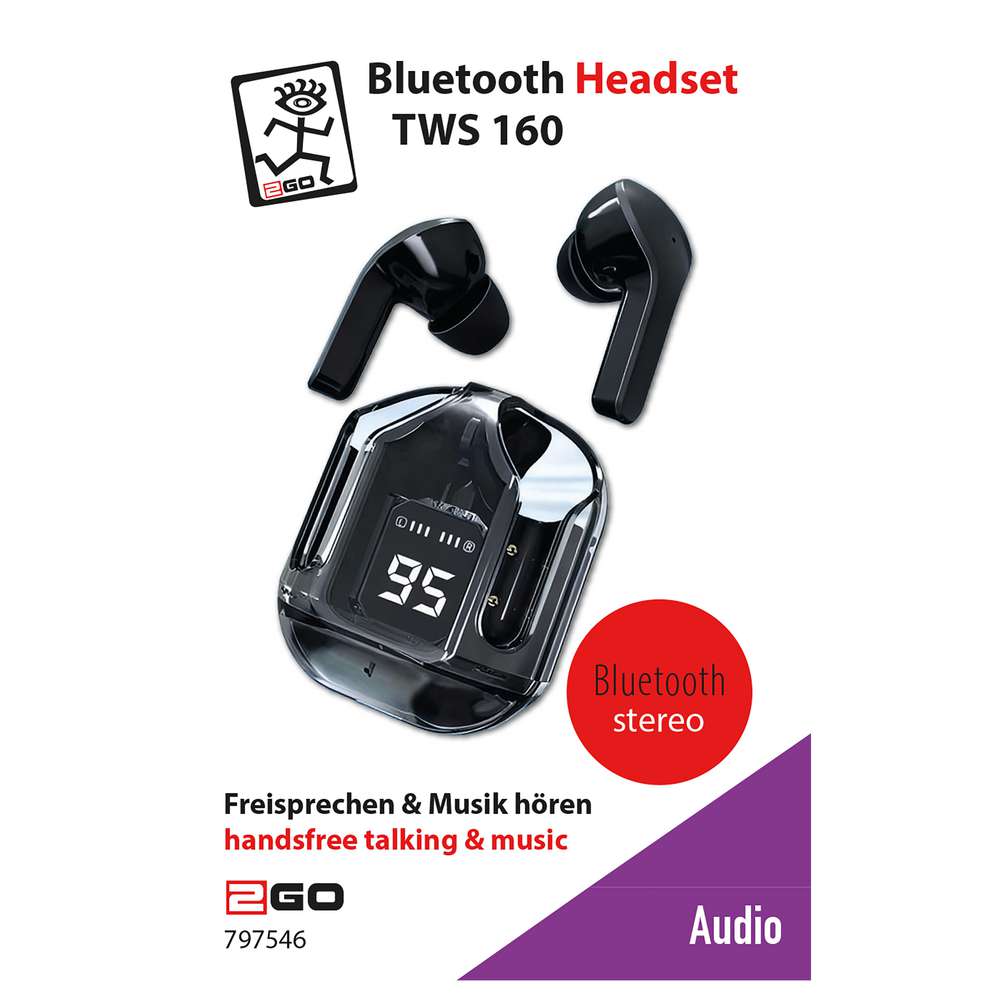 Produktabbildung 2GO Bluetooth Headset TWS 160 transparent