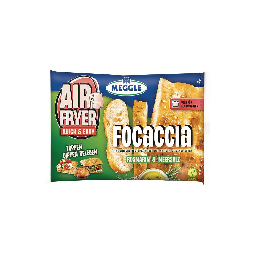 Produktabbildung Meggle Foccacia Rosmarin-Meersalz 