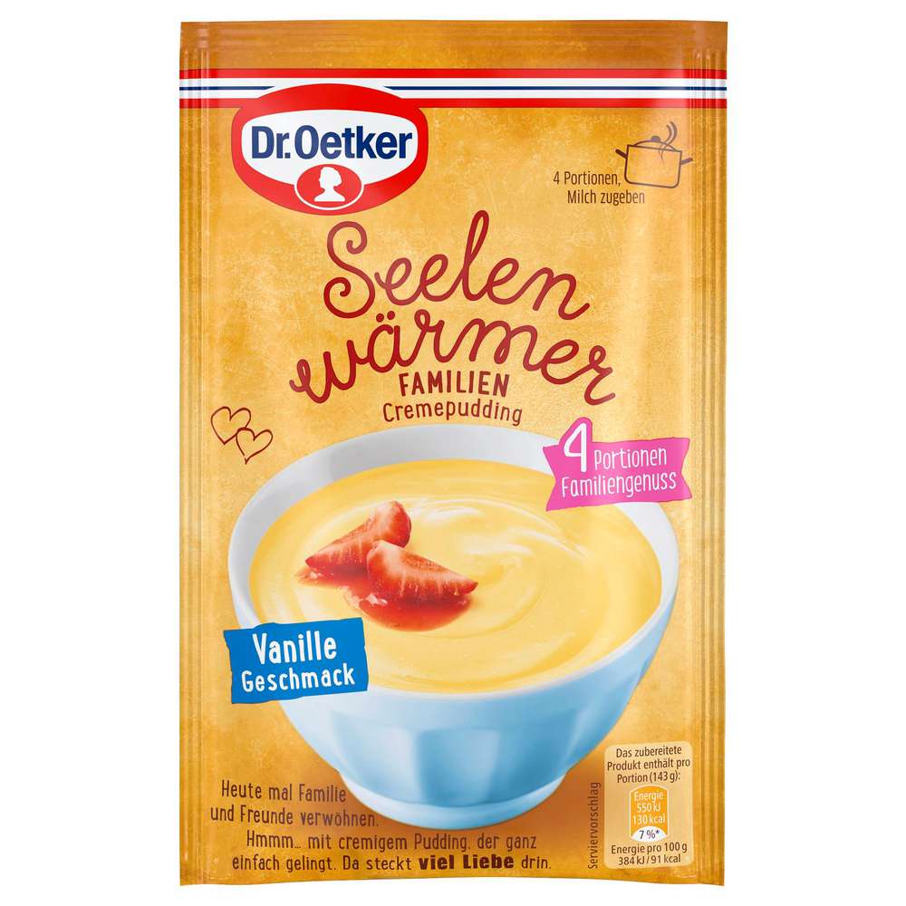 Produktabbildung Dr. Oetker Pudding Seelenwärmer Familie, Vanille