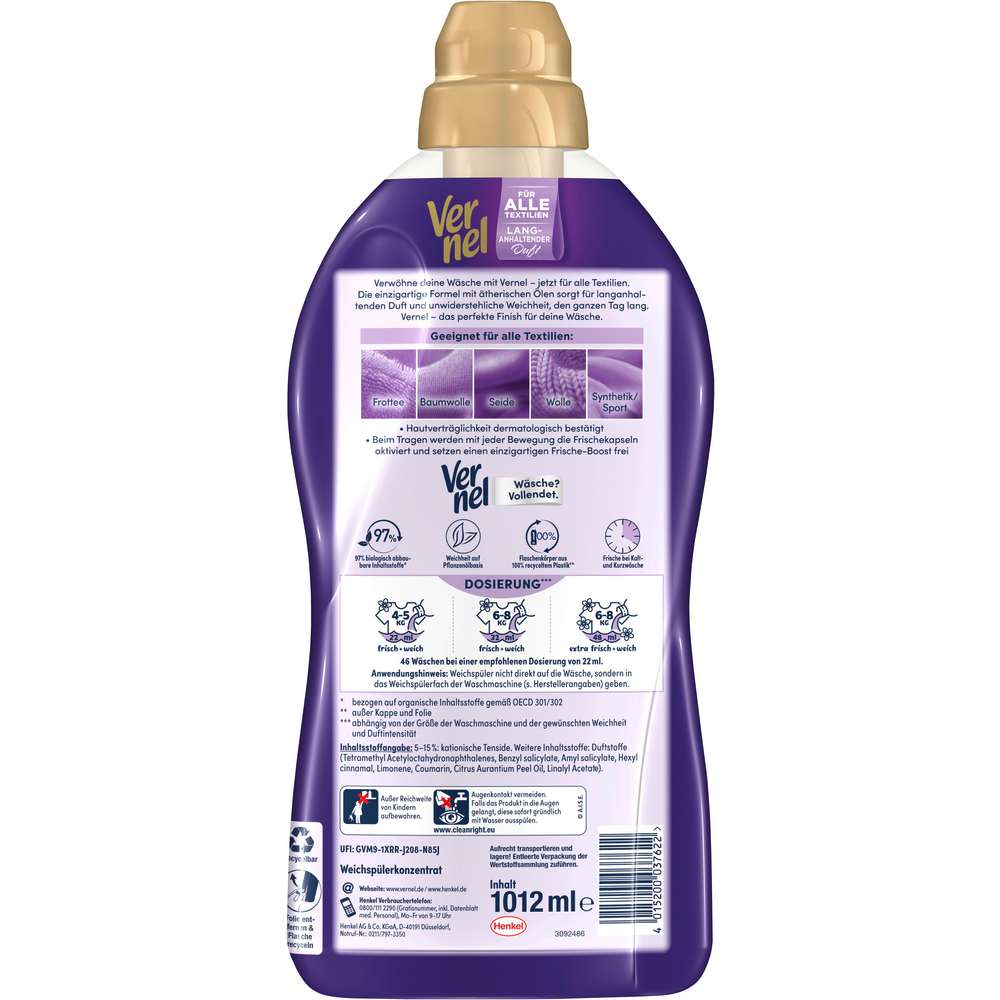 Produktabbildung Vernel Weichspüler Aromatherapie, Lotusblüte