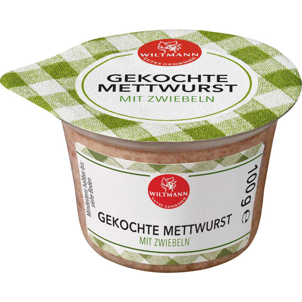 Produktabbildung Wiltmann Gekochte Mettwurst mit Zwiebeln