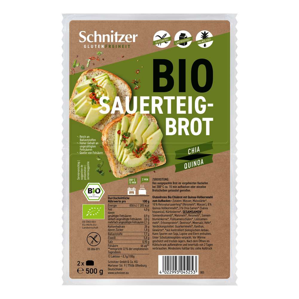 Produktabbildung Schnitzer Bio Brot, Quinoa & Chia