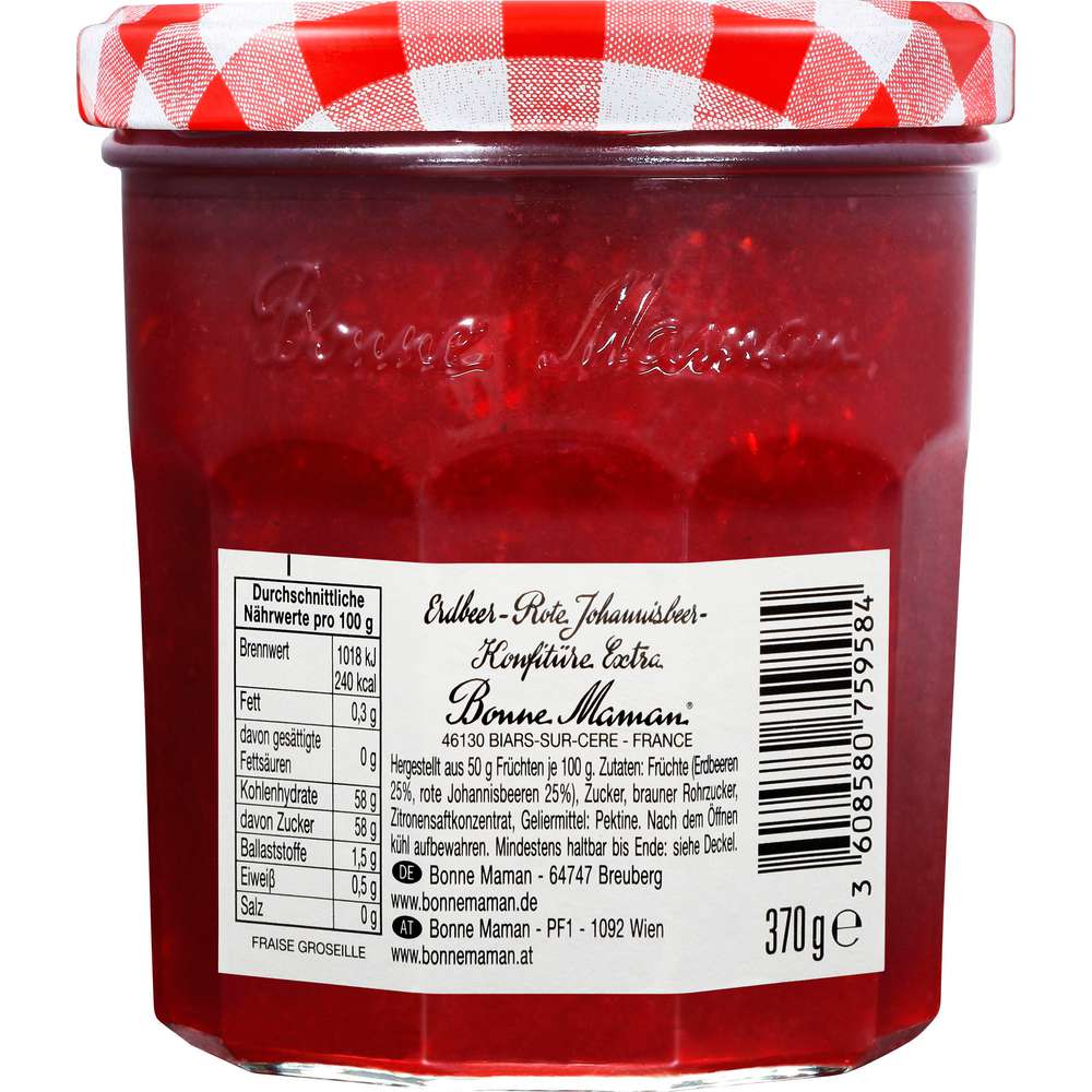 Produktabbildung Bonne Maman Konfitüre, Erdbeere/Johannisbeer