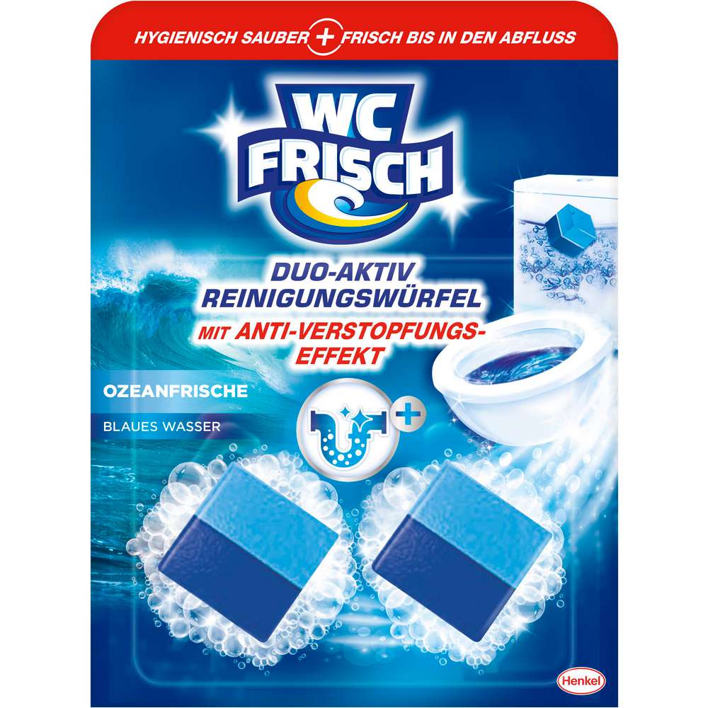 Produktabbildung WC Frisch WC-Duftspüler Duo-Aktiv Reinigungswürfel, Ozeanfrische
