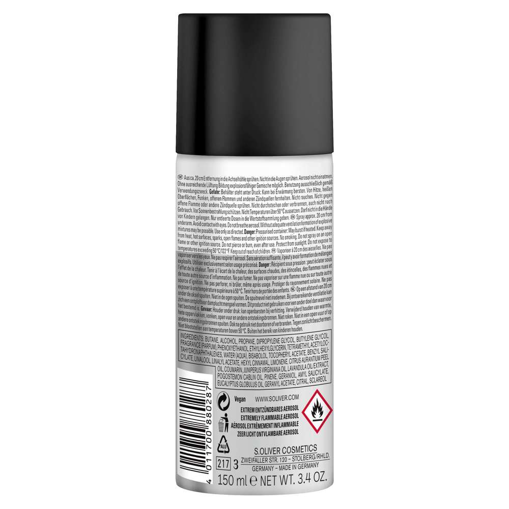 Produktabbildung s.Oliver Deo Spray Men, Energy Kick