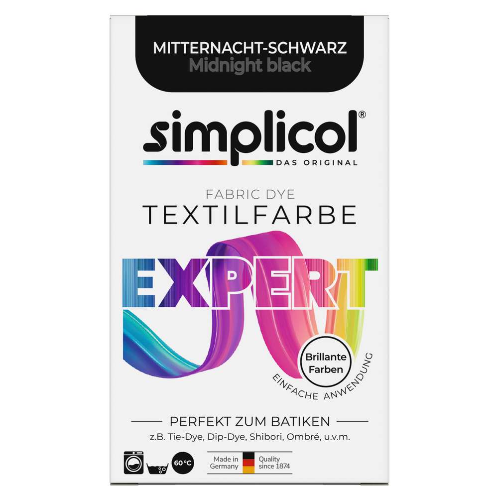 Produktabbildung simplicol Textilfarben expert, Mitternacht-schwarz