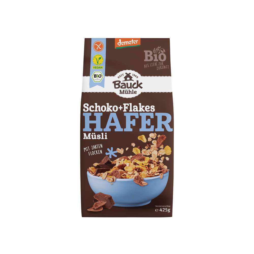 Produktabbildung Bauckhof Bio Hafer Müsli, Schoko+Flakes