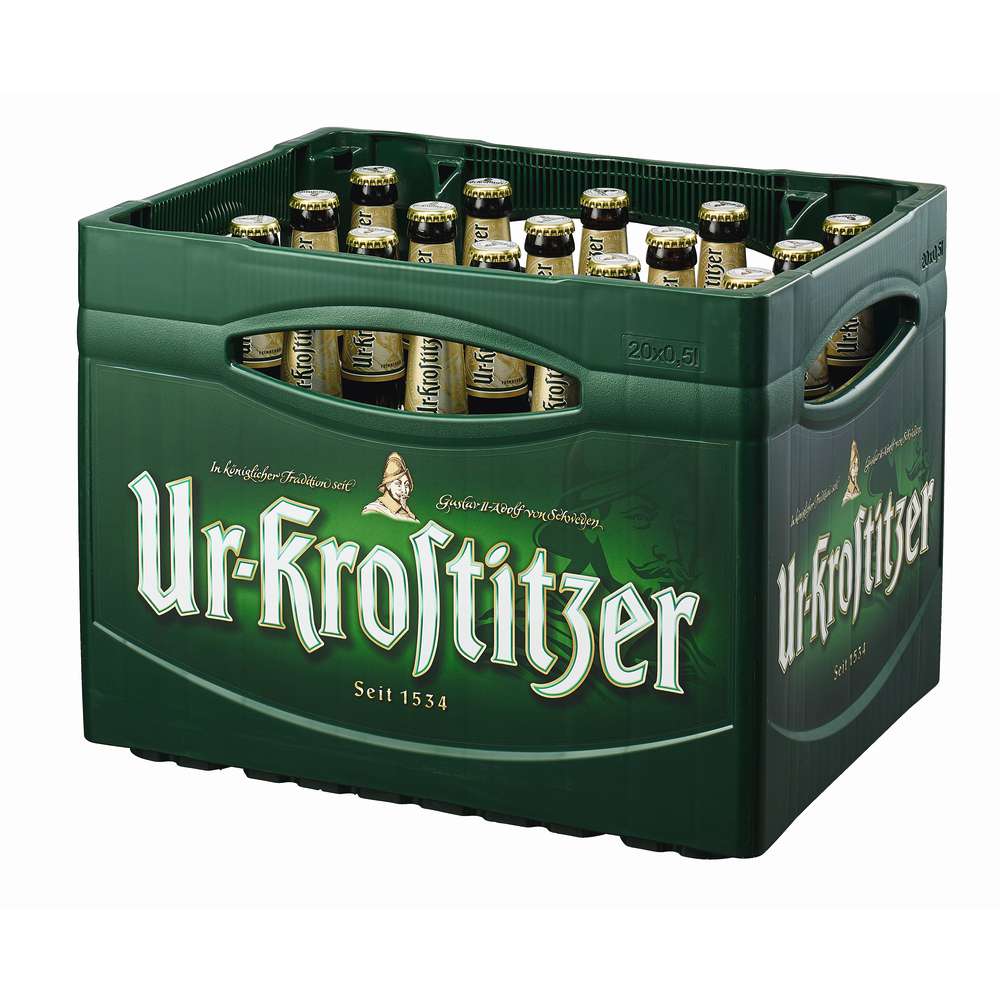 Produktabbildung Ur-Krostitzer Feinherbes Pilsener Bier, 4,9 % (20x 0,500 Liter)
