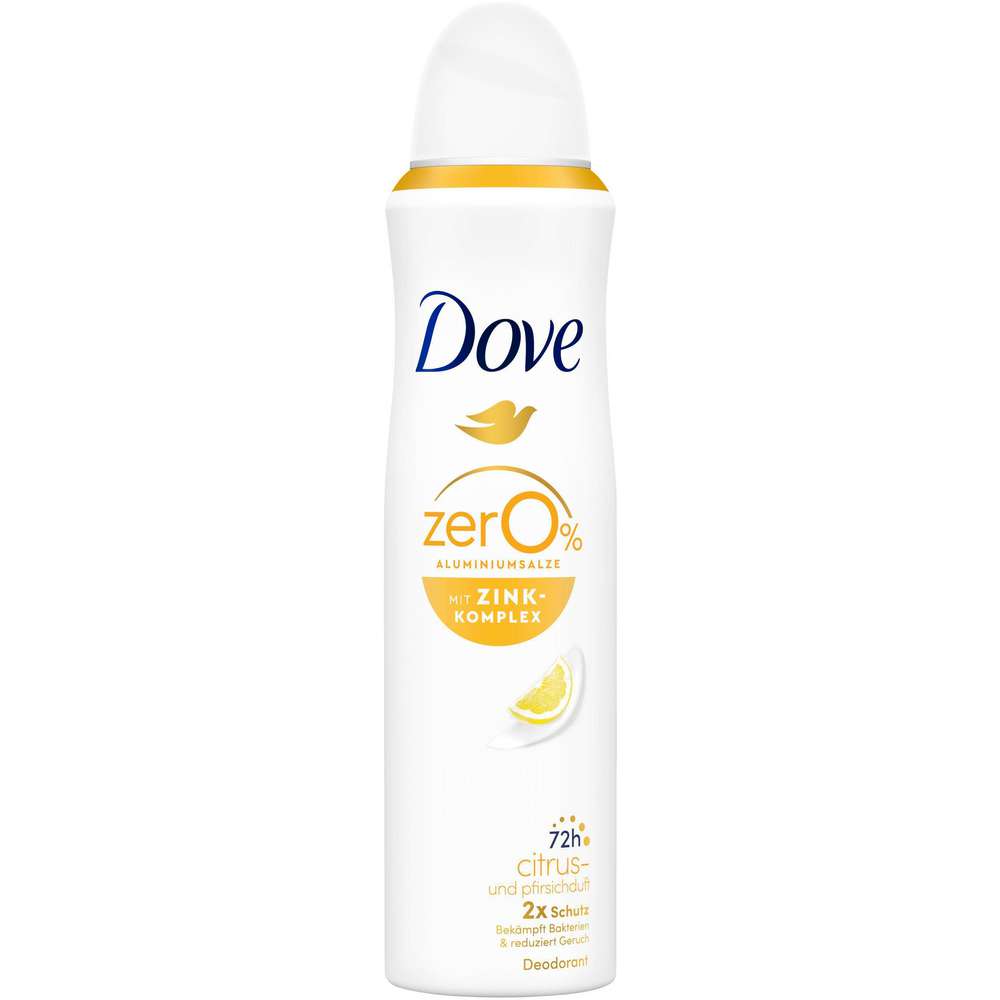 Produktabbildung Dove Deo-Spray 0% Zink, Citrus/Pfirsich