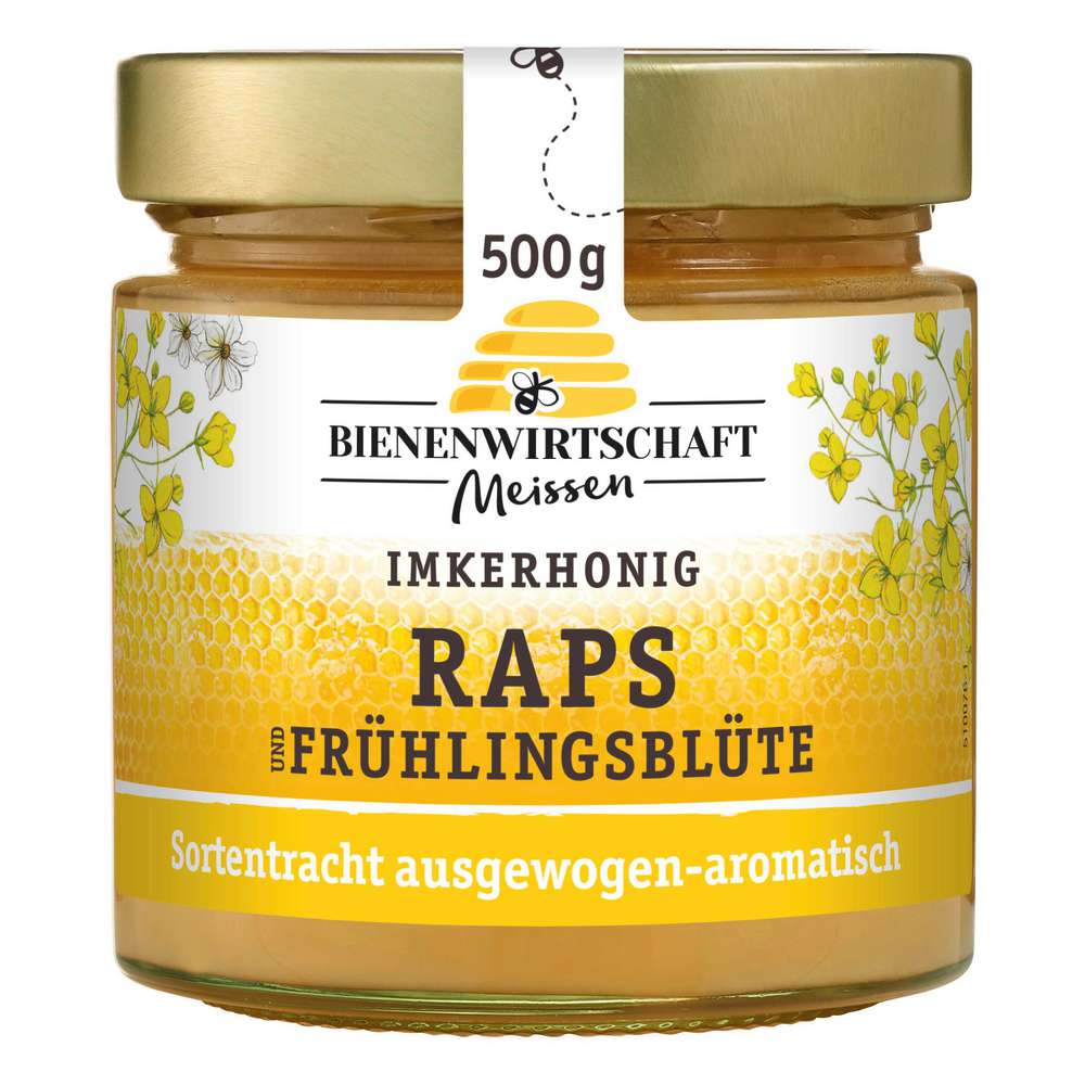 Produktabbildung Bienenwirtschaft Meissen Honig, Raps und Frühlingsblüte