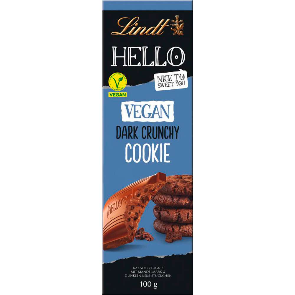 Produktabbildung Lindt Hello Tafelschokolade, Cookie, Vegan
