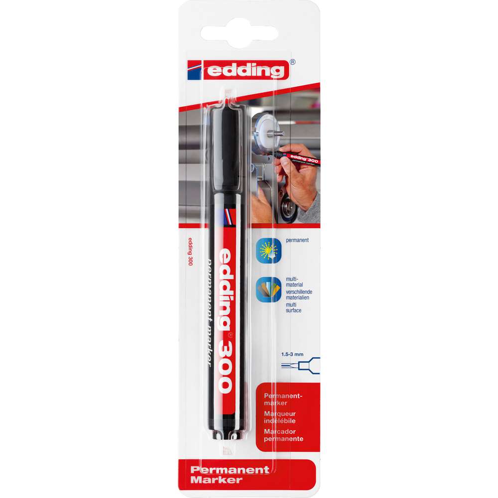 Produktabbildung Edding Permanent Marker, schwarz