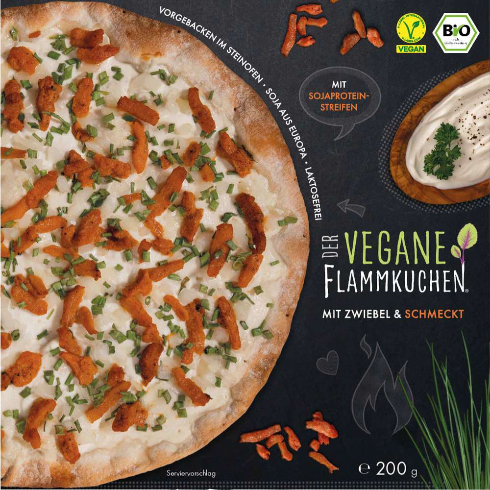 Produktabbildung Flammkuchen Profi Flammkuchen vegan Zwiebeln & Schmeckt, tiefgekühlt