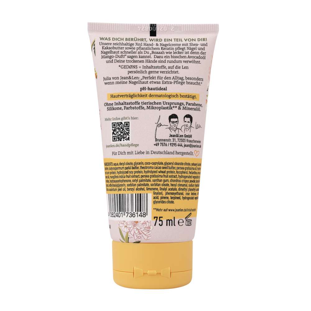 Produktabbildung Jean & Len Handcreme Avocado-Öl & Mango Duft