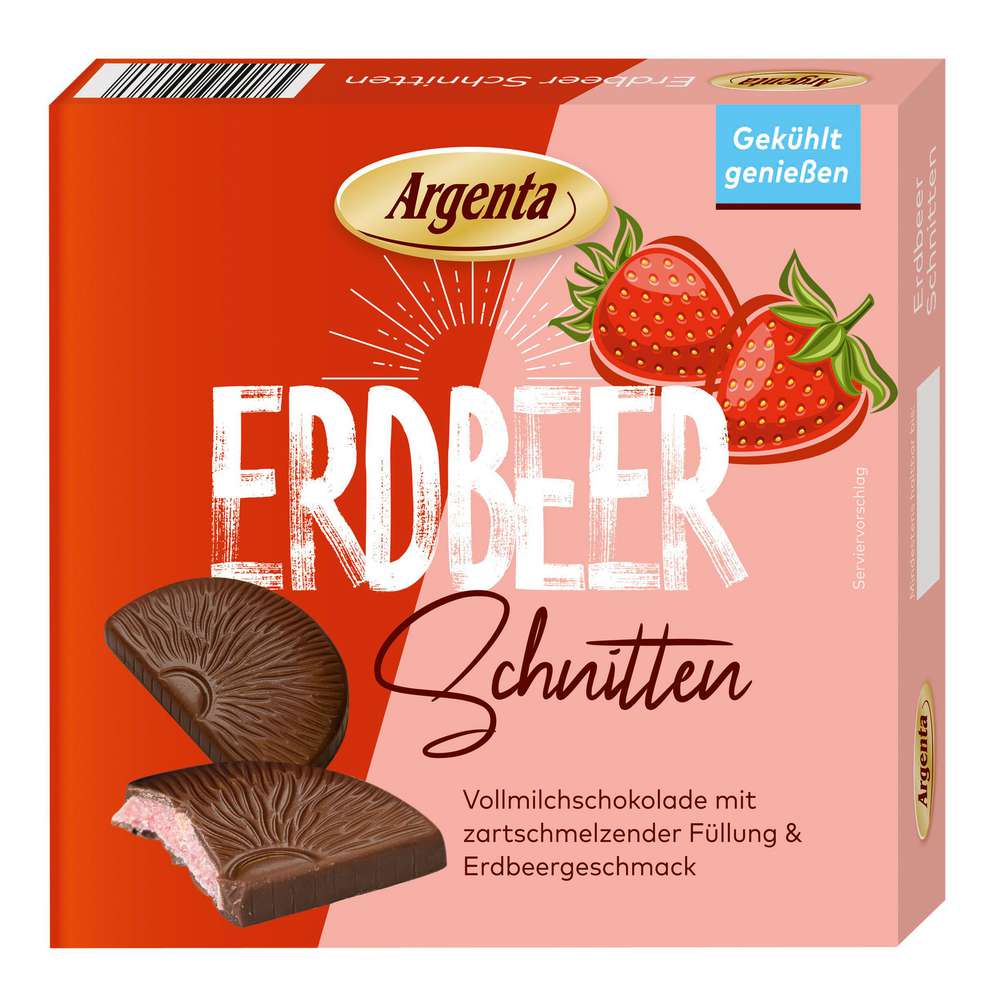 Produktabbildung Argenta Pralinen Schnitten, Erdbeer