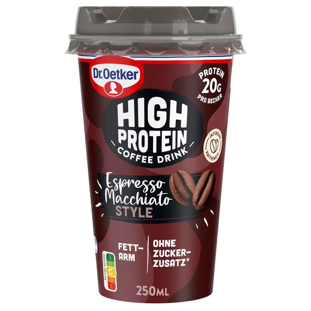 Produktabbildung Dr. Oetker Coffee High Protein, Espresso Macchiato Style