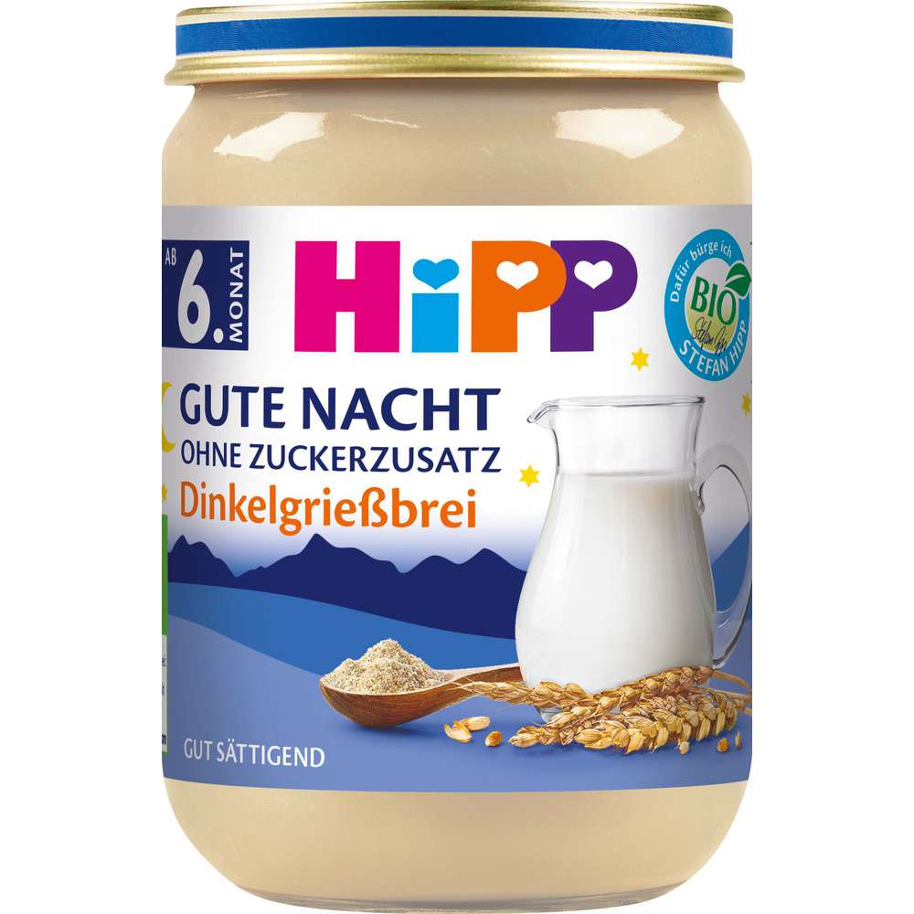 Produktabbildung Hipp Gute Nacht Bio Milchbrei, Dinkelgrieß