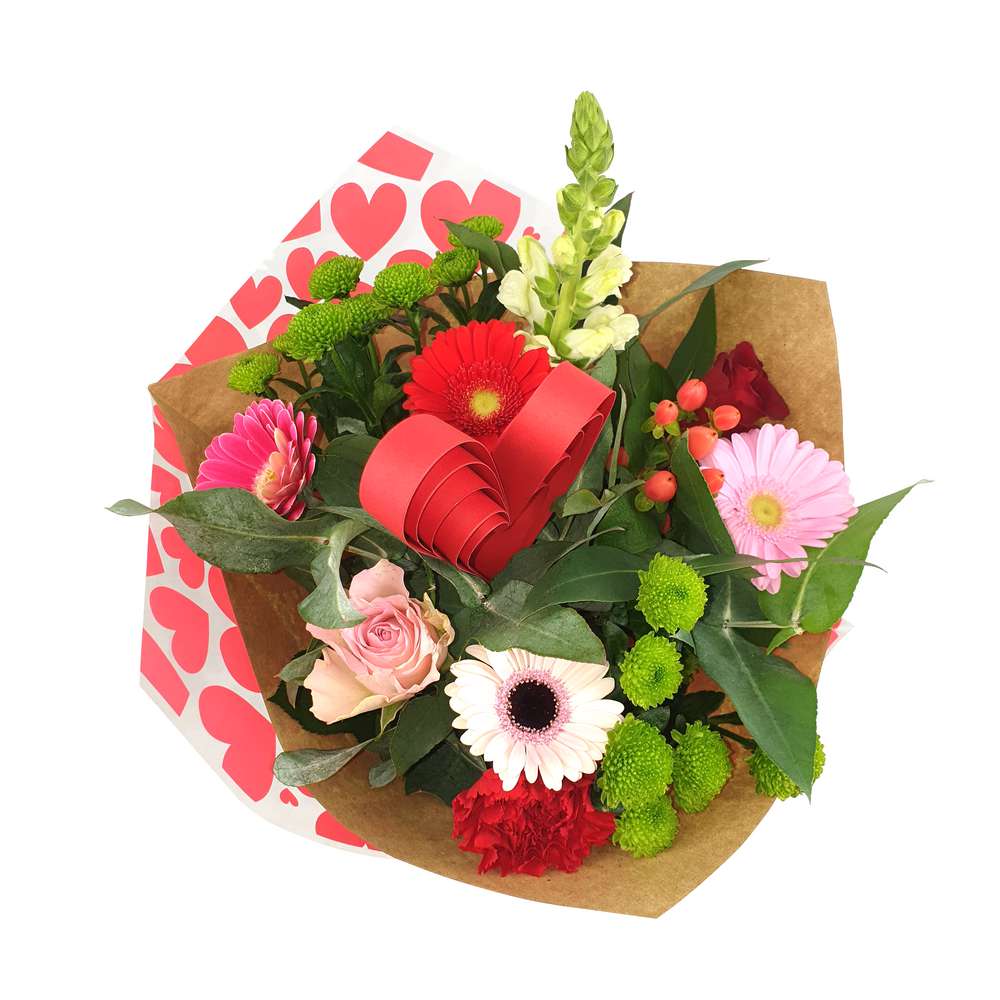 Produktabbildung keine Marke Valentinstag Blumenstrauß rosa/rot