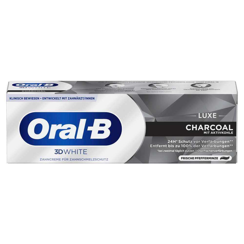 Produktabbildung Oral-B Zahncreme 3D White Luxe Charcoal