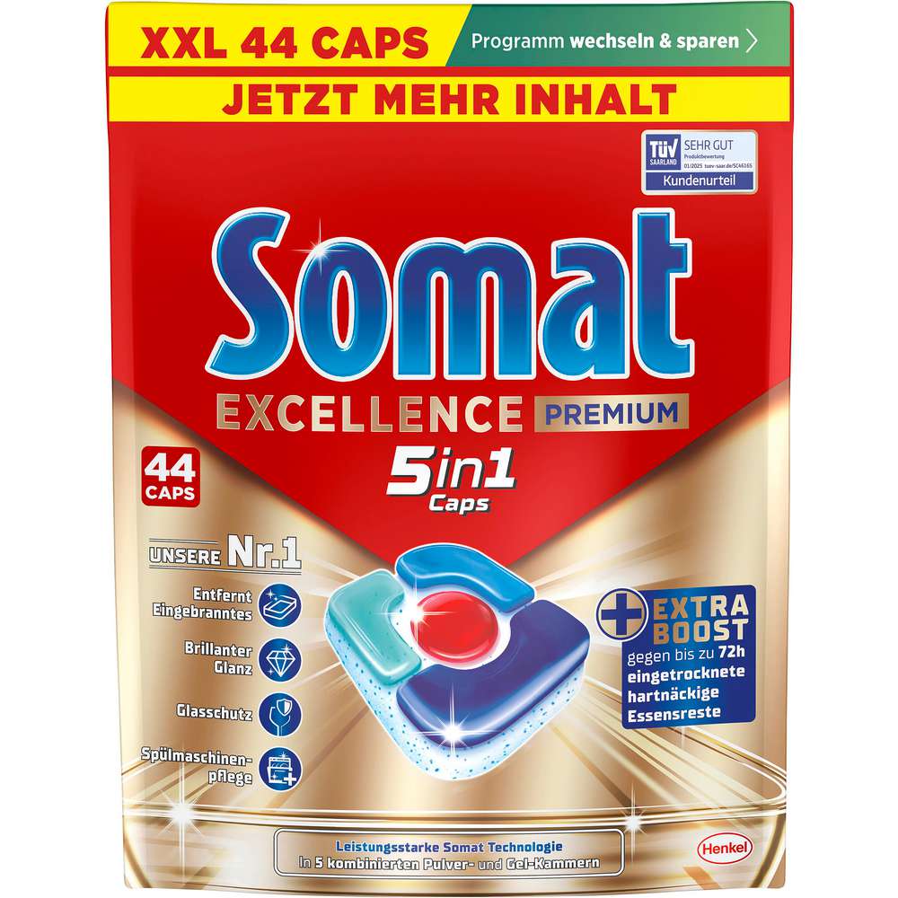 Produktabbildung Somat Spülmaschinen-XXL Tabs, Excellence Premium 5in1 