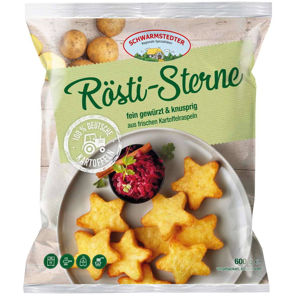 Produktabbildung Schwarmstedter Rösti Sterne aus Kartoffelraspeln