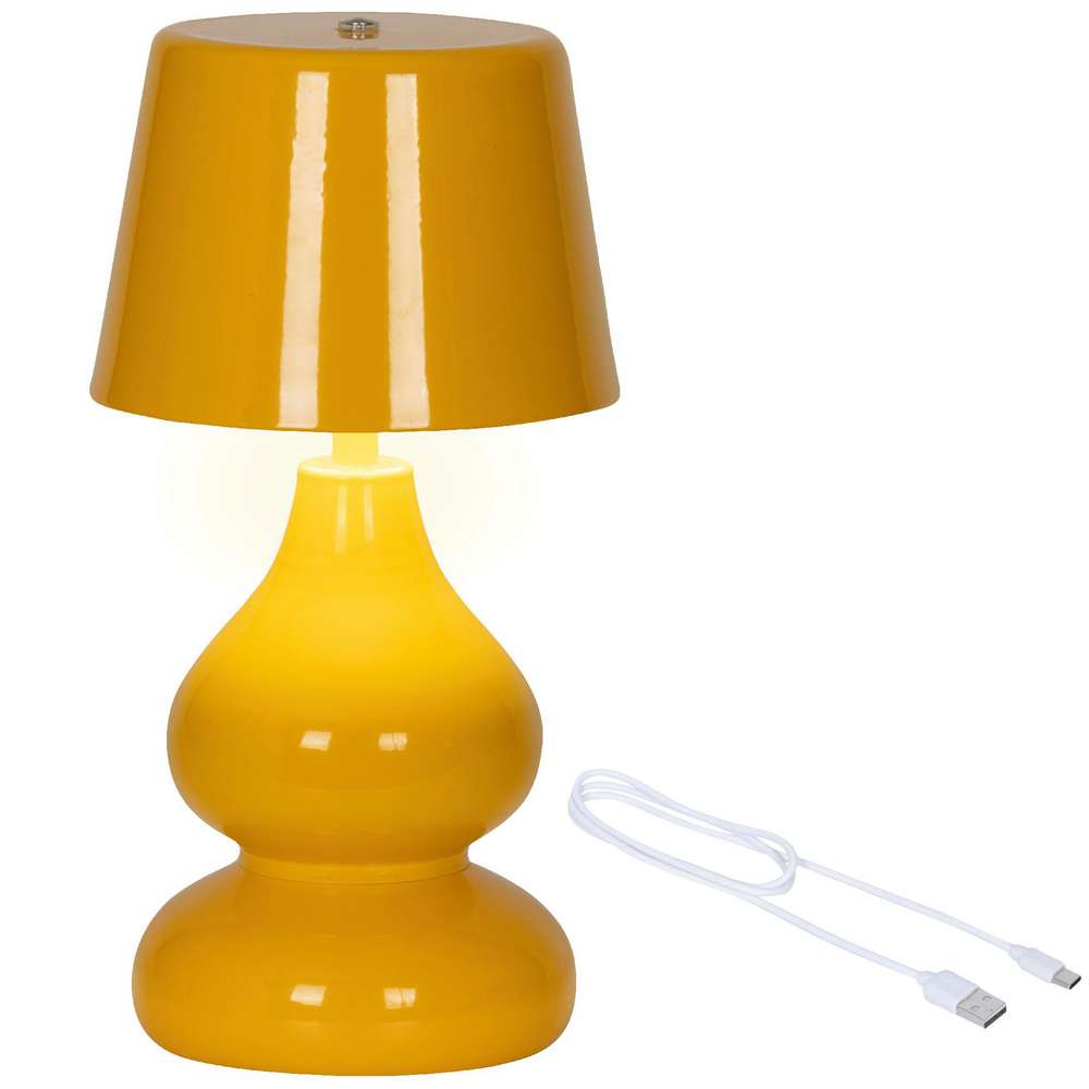 Produktabbildung Kaemingk LED Wiederaufladbare Tischlampe, gelb