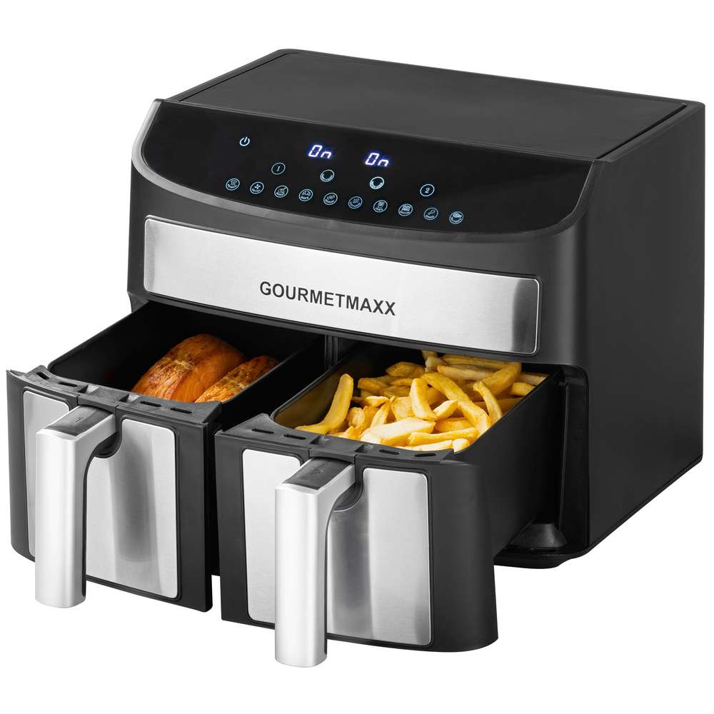 Produktabbildung GOURMETmaxx Doppelkammer Heißluft-Fritteuse 11339