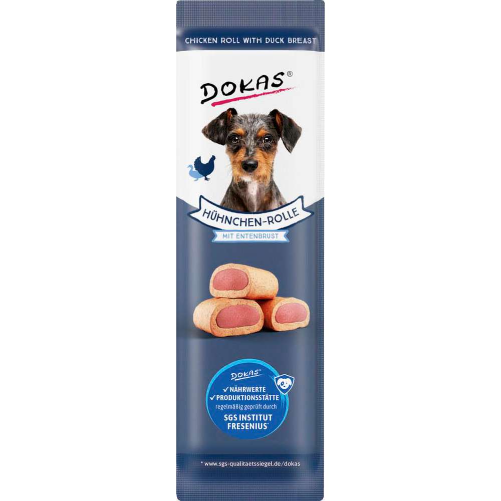 Produktabbildung Dokas Hunde-Snack Rolle, Huhn-Ente