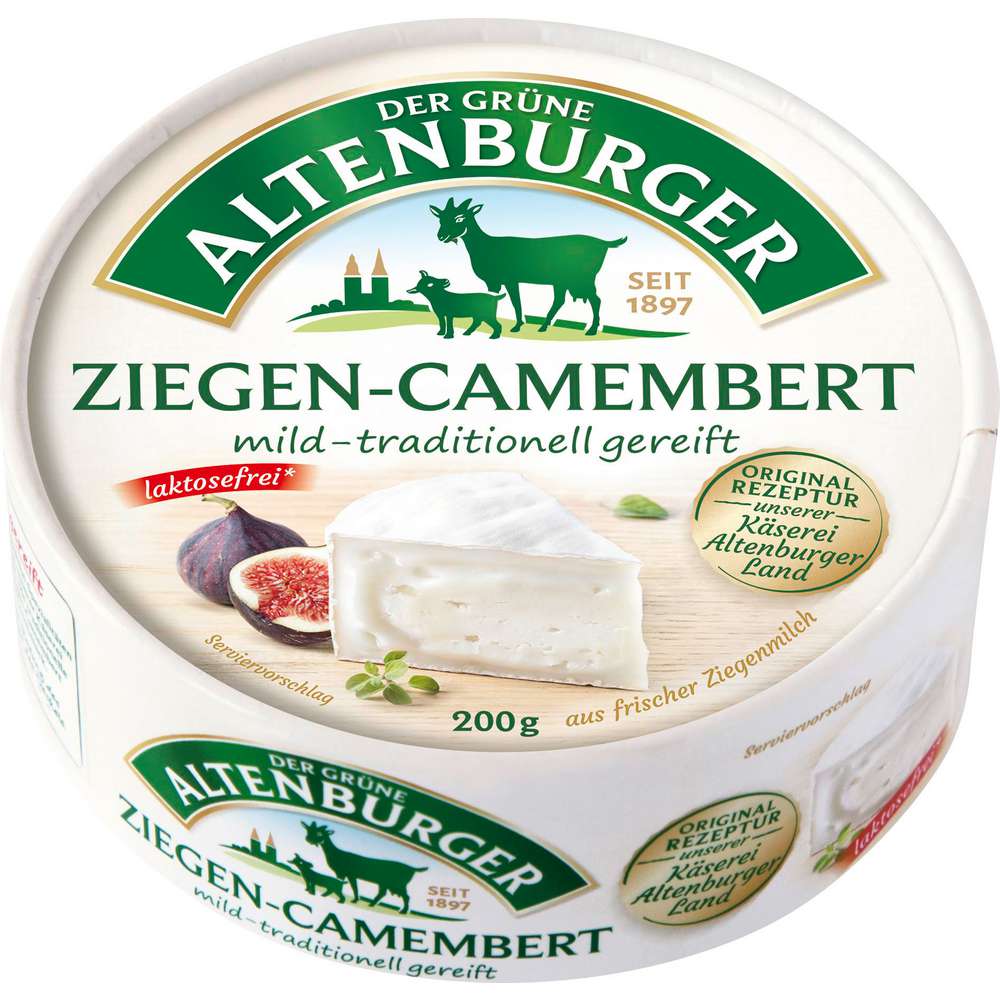Produktabbildung Der Grüne Altenburger Ziegen-Camembert, laktosefrei