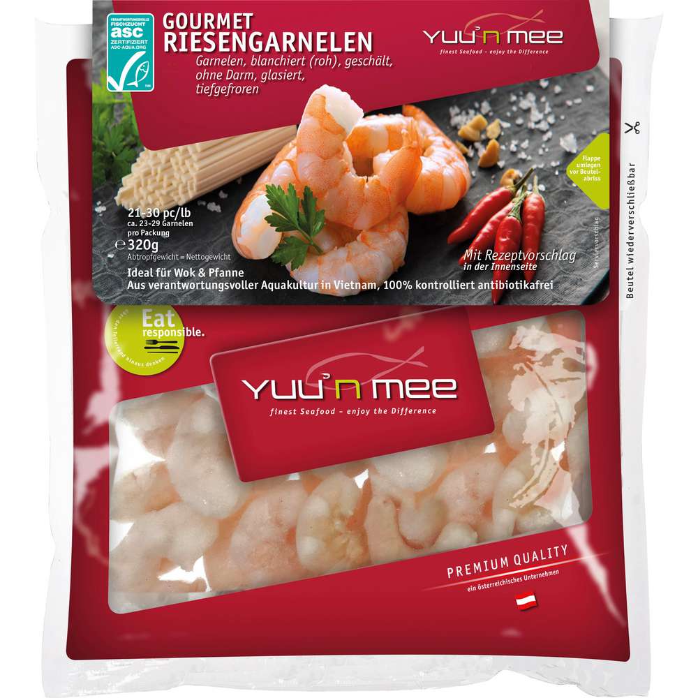 Produktabbildung Yuu'n Mee ASC Riesengarnelen, tiefgekühlt