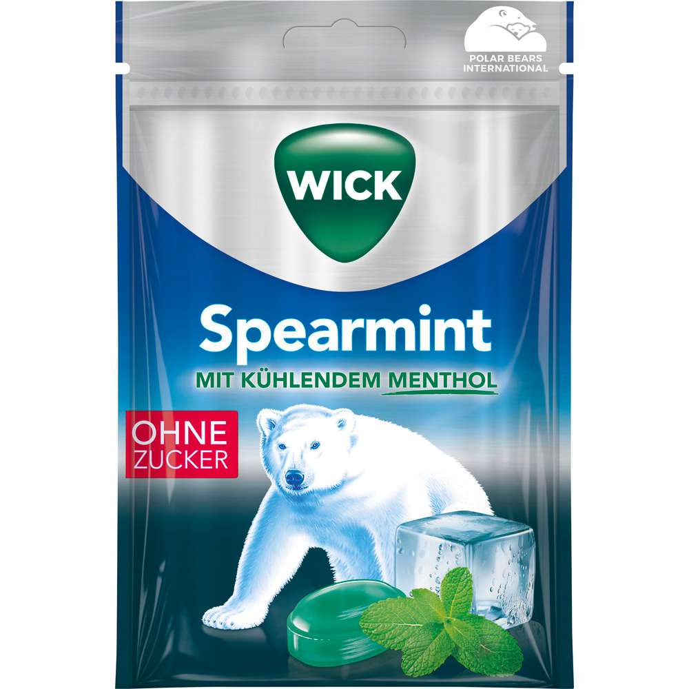 Produktabbildung Wick Bonbon Spearmint, ohne Zucker