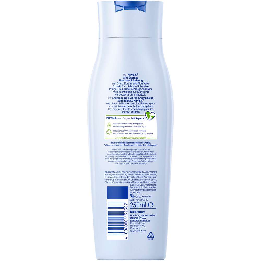 Produktabbildung Nivea Shampoo & Spülung, 2in1 Pflege Express