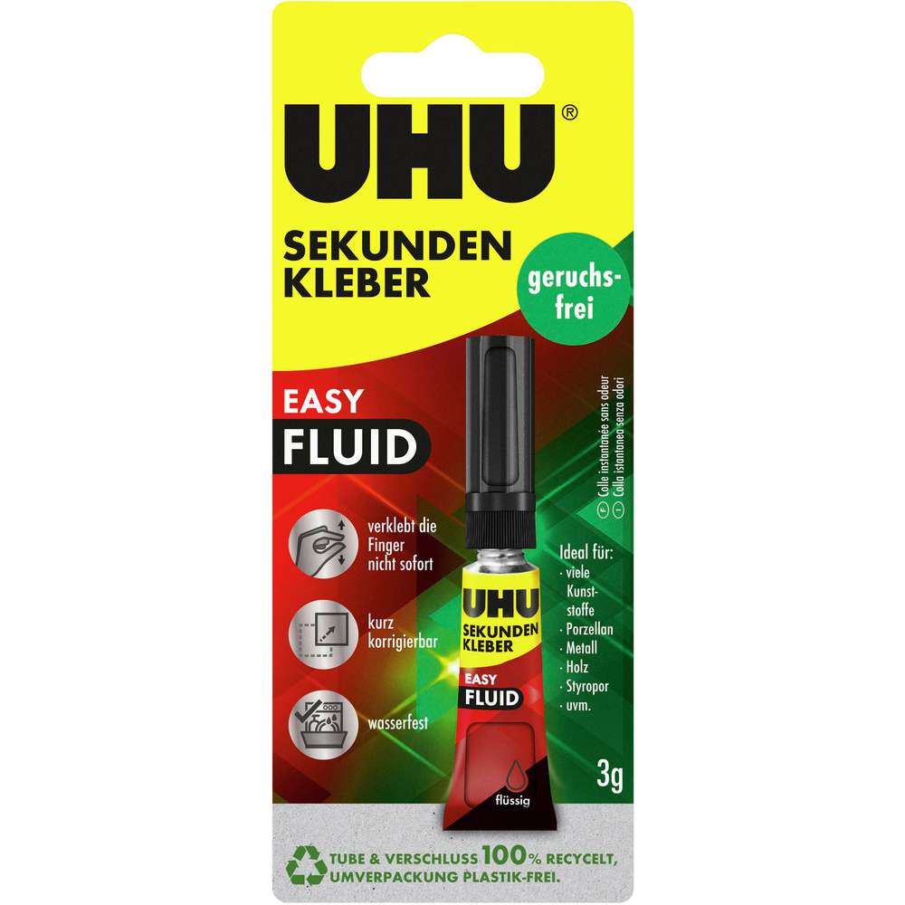 Produktabbildung UHU Sekundenkleber flüssig, geruchsfrei EASY